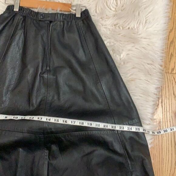 LEATHER‎ LONG SWING SKIRT SIZE 8 - Picture 7 of 9